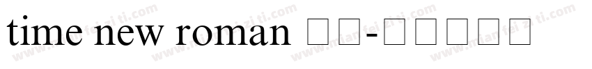 time new roman 字体字体转换